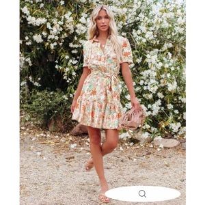 San Clemente Floral Button Down Shirt Dress